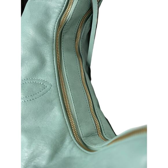 Jessica Simpson NWT London Hobo In Dusty Jade Shoulder Handbag Purse Zip Accent - Picture 4 of 8